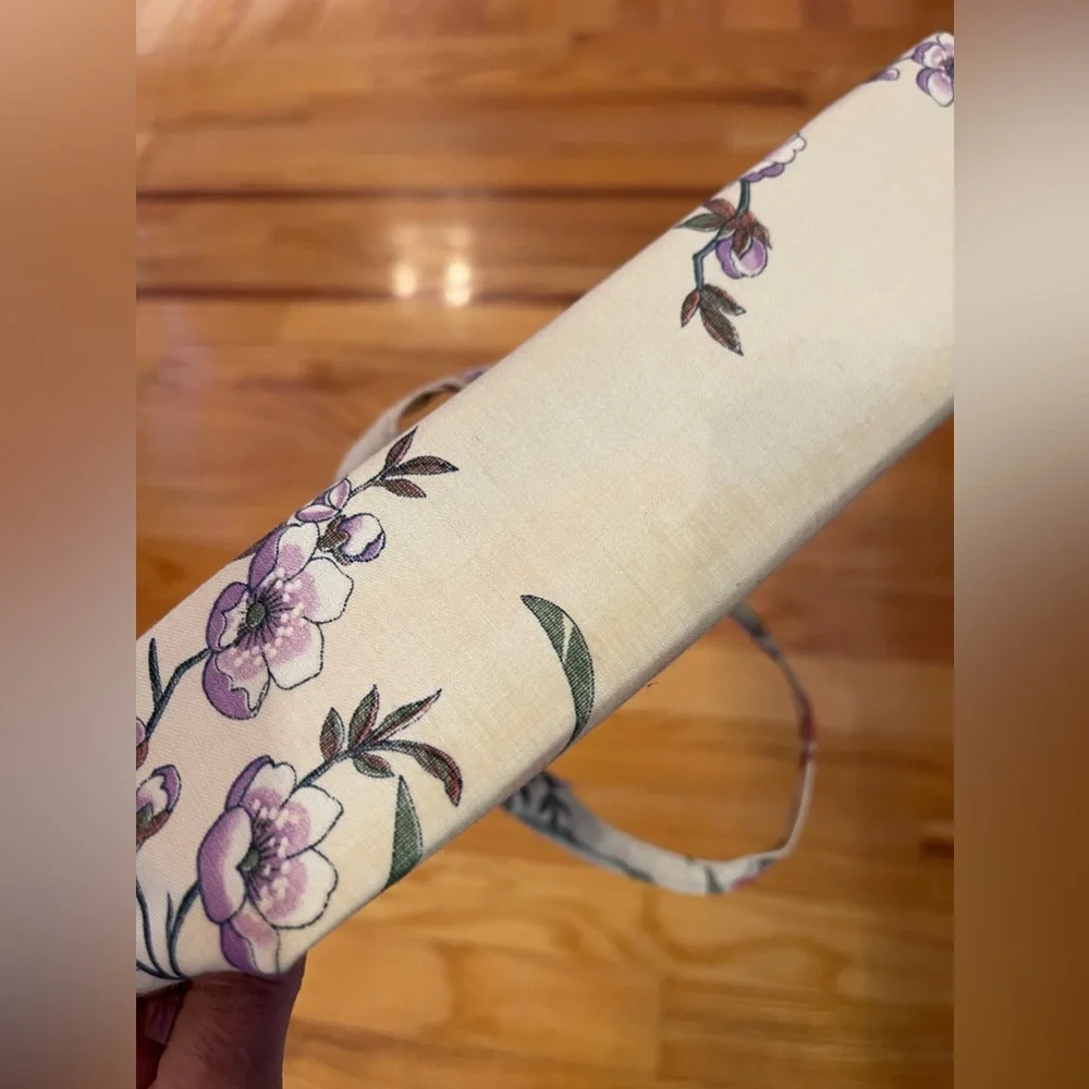 🆕Trina Inc made in USA NWT/Deadstock travel makeup bag-handled bag-floral canvas